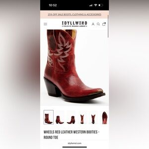 Idyllwind WHEELS RED LEATHER BOOTIES